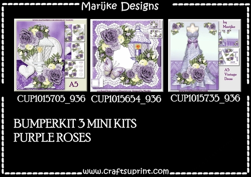 Bumperkits Purple Roses 3 Mini Kits