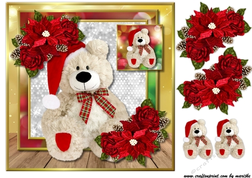 Christmas Teddies Quick Card 1