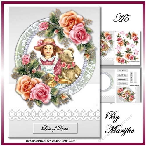 Antique Doll A5   &  Teddie  Mini Kit