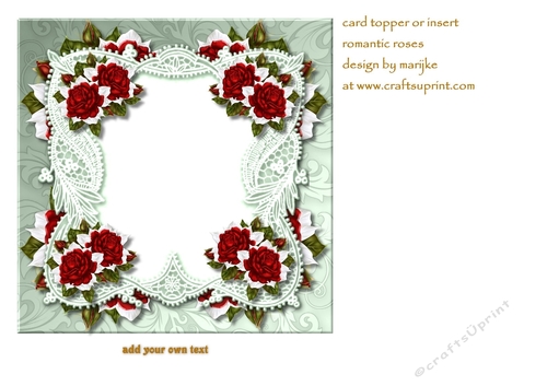 Romantic RosesLace card Topper
