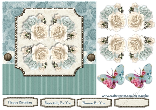 Gorgeous Roses & Butterflies