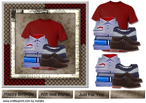 Male Quick  Card 7x7  Mens fashion
