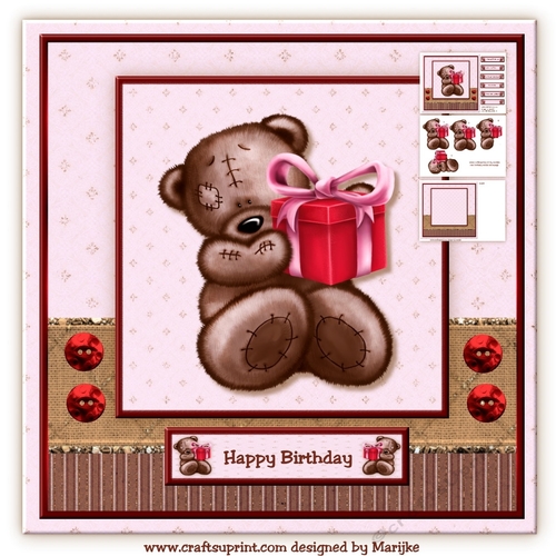 Mini Kit Cute Birthday Teddie