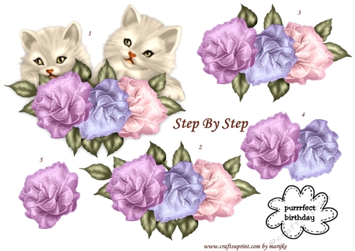 Cute Vintage Kittens & Roses 2