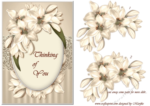 A5  Thinking of You Yvory Lilies