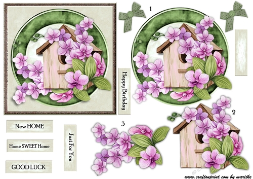Petit Card New Home & Orchids
