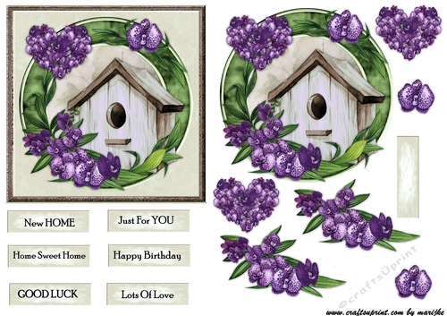 Petit Card New Home & Orchids 2