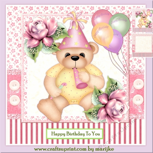 Cute Birthday Bear Mini Kit