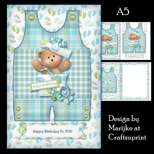 A5 Babys First  Birthday  Mini Kit