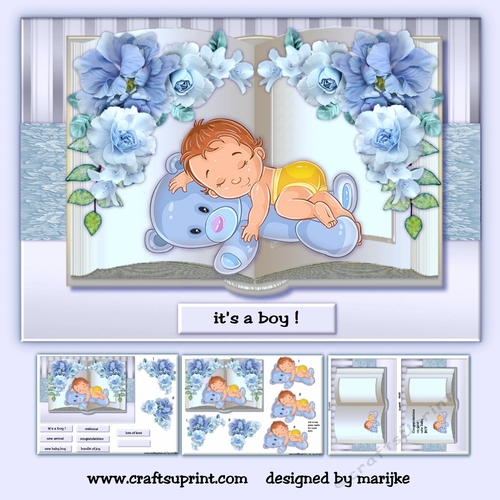 A5  Baby Boy Book Mini Kit