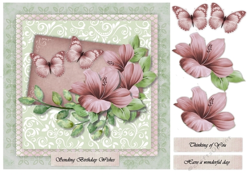 Vintage Flowers & Butterflies 1
