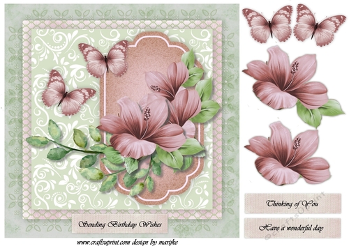 Vintage Flowers & Butterflies 2