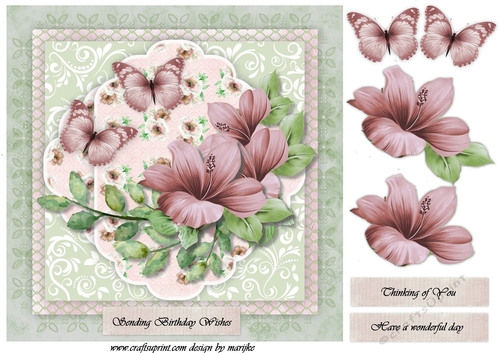 Vintage Flowers & Butterflies 3