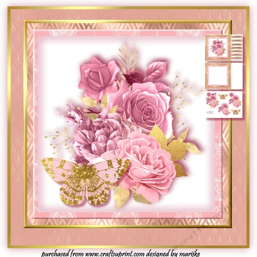 Vintage Roses Pink & Gold Mini Kit