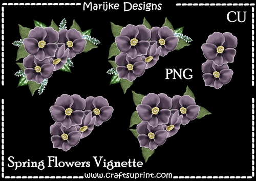 CU  DR Springflowers Corner Vignette