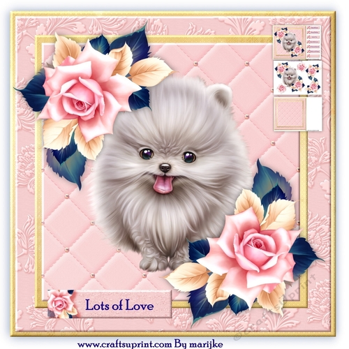 Royal Roses & Cute Puppy   Mini Kit