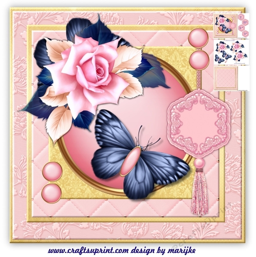 Royal Roses &Butterflies  Mini Kit