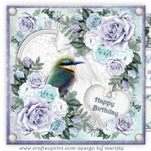 Beautiful Bird &  VIntage Roses MIni Kit