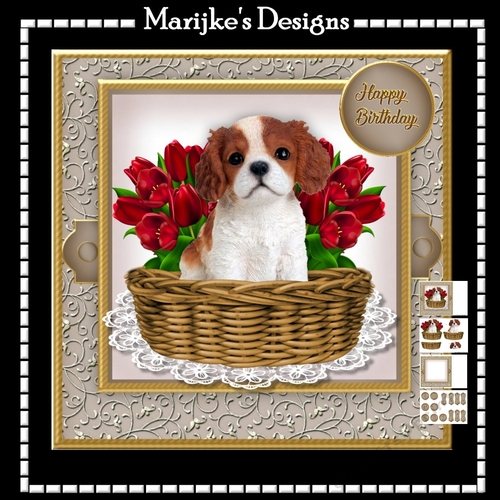 Cute Puppy  King Charles Spaniel   Mini Kit