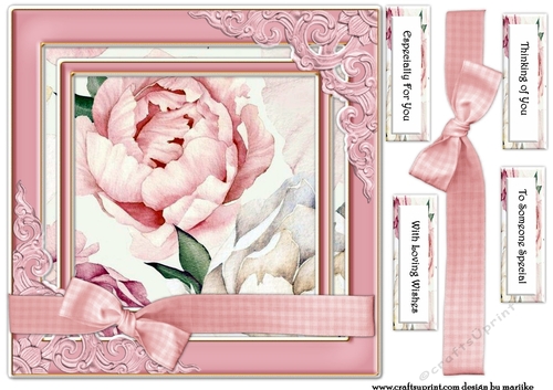 Vintage Roses Card Topper