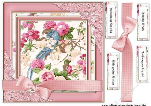 Vintage Roses Card Topper  4