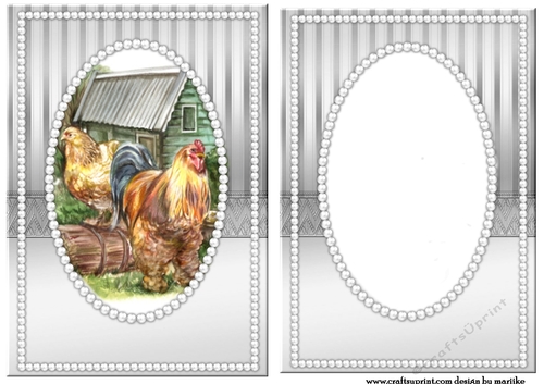A5 Topper &  Insert Elegant Pearls  The Farm 