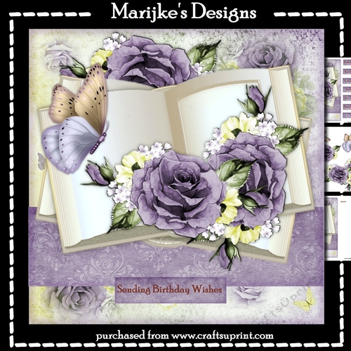  Roses & Butterfly  Book Mini Kit