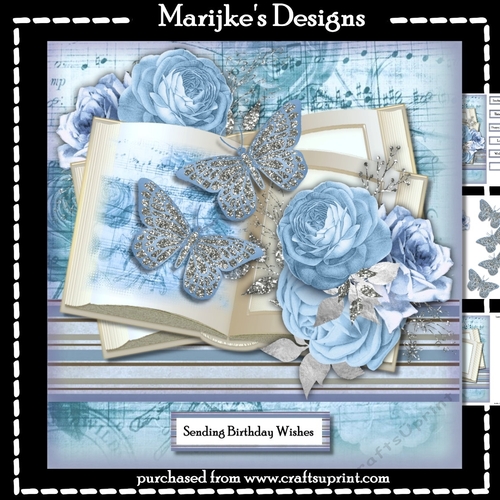 Vintage Music & Roses Book Mini Kit