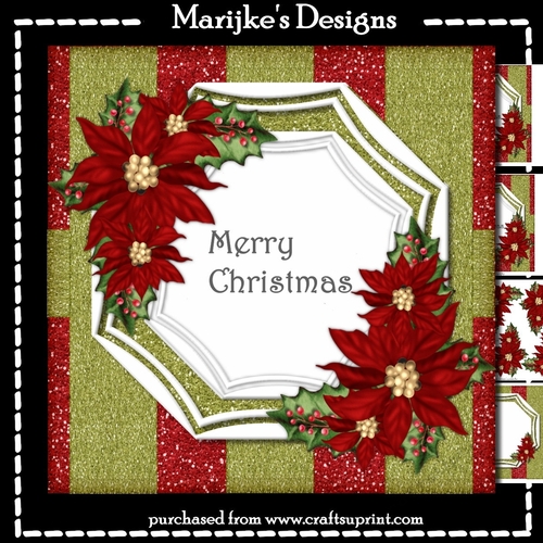 Poinsettias in Red  Mini Kit
