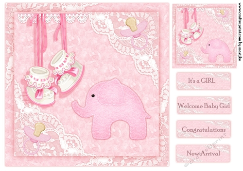 Its A Girl Topper  3