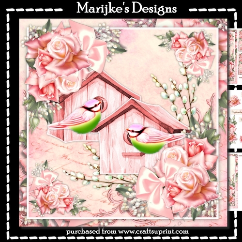 New Home Pink Roses  Mini Kit