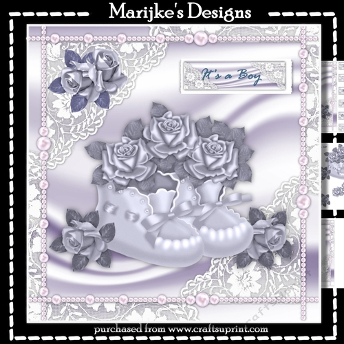 Silk & Lace  Vintage baby Boy Mini Kit