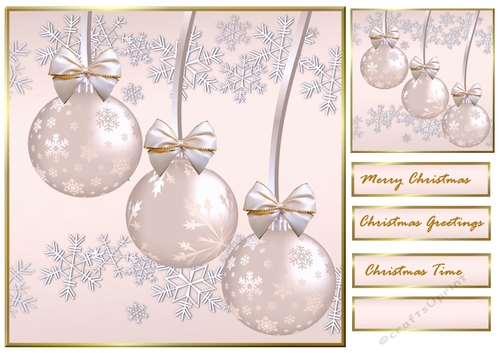 Christmas Baubles In Lavender  Topper