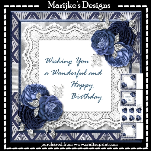 Delfts Blue Roses Mini Kit