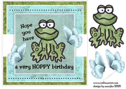 Cute Card Topper A Very Hoppy Birthday