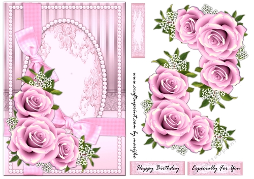 A5 Pink Roses Beauty