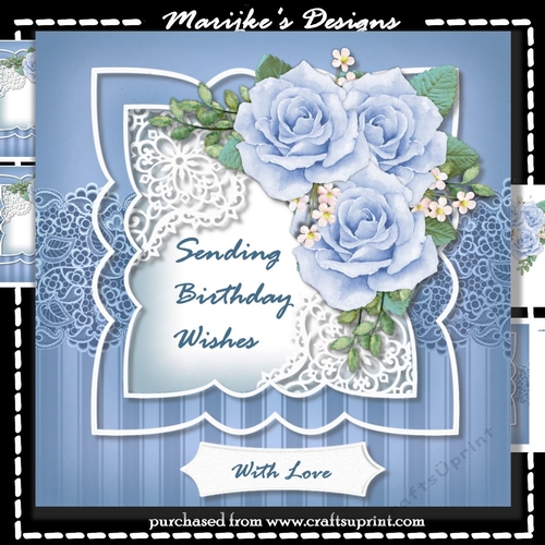 Vintage Roses in Scallop Frame