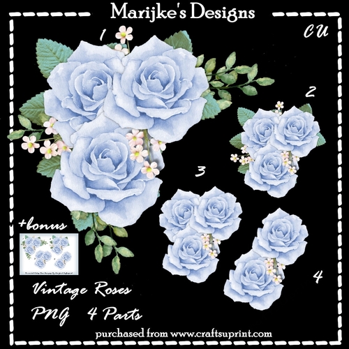 CU Vintage Roses Corner Vignette