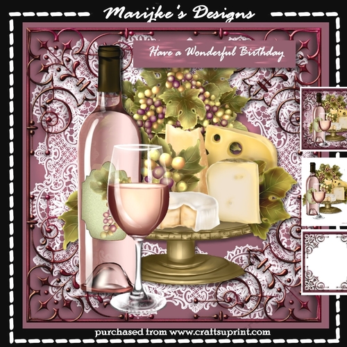  Cheese & Wine  Male Card