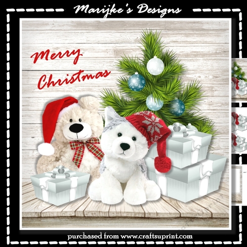 Cute Christmas Teddies Mini Kit