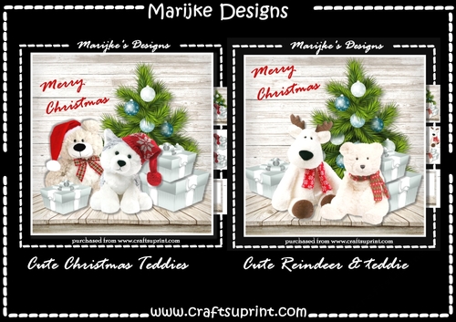 Kit 2 Mini Kits Christmas Teddies