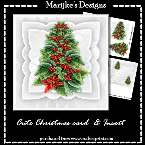 Christmas Poinsettias  Tree t Mini Kit