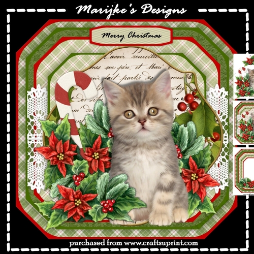 Cute mERRY Christmas Kitten Mini Kit