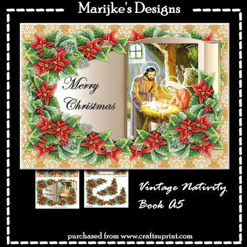 Vintage Nativity Book Mini Kit