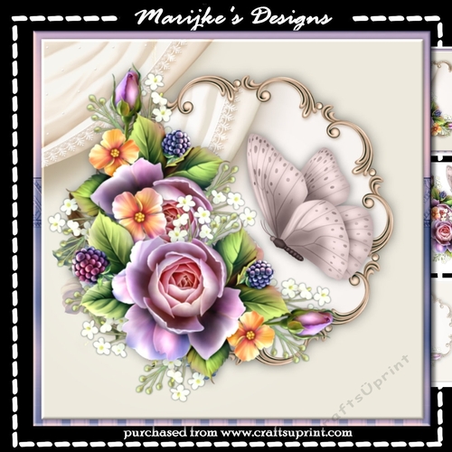Gentle Butterfly & Roses Mini Kit