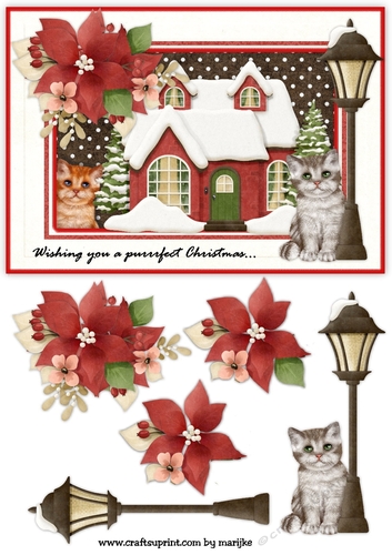 Topper Christmas cat