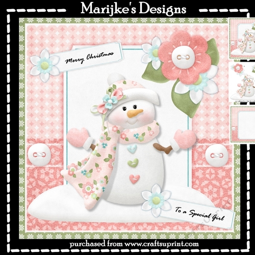 Cute Christmas SnowGirl Mini Kit