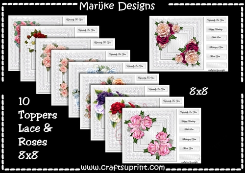 Bumperkit 10 Toppers Lace & Roses