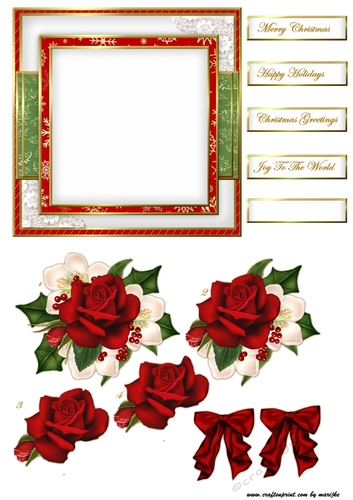 The Christmas Rose Topper & Decoupage
