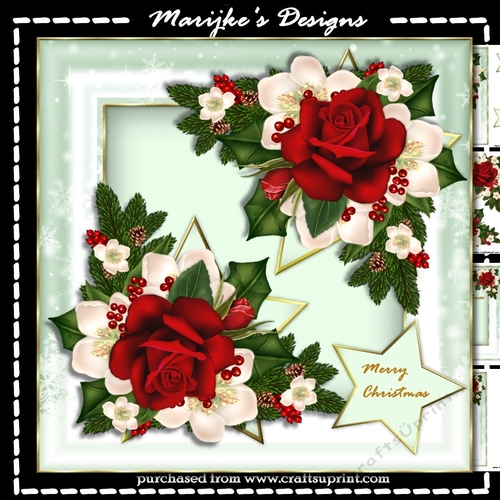 Christmas Stars & Roses Mini Kit